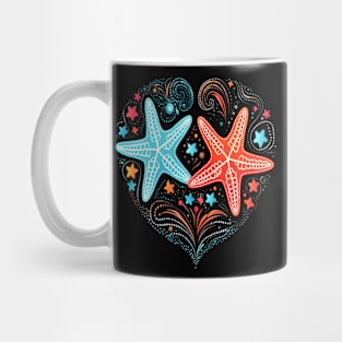 Starfish Couple Valentine Mug